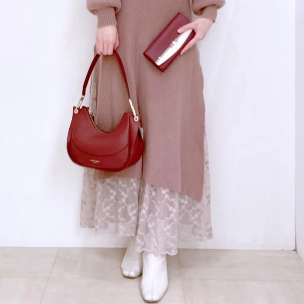 Samantha Thavasa Half Moon Leather Shoulder